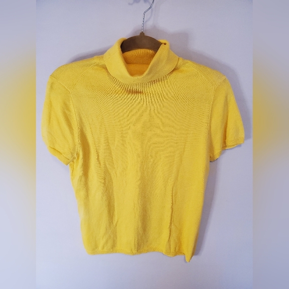 Talbots Yellow Women's Turtleneck Sweater - Picture 7 of 9